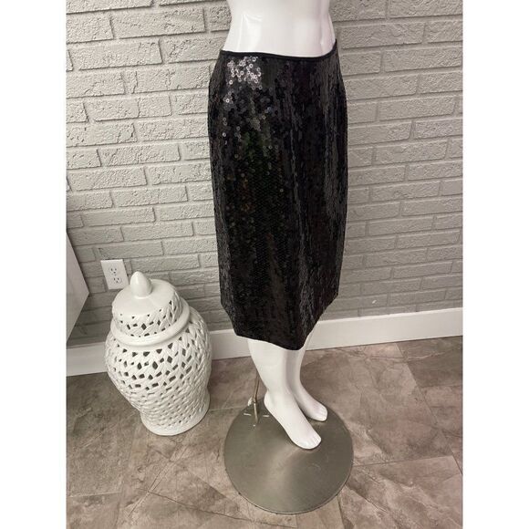I.N.C International Concepts Black Sequin Skirt Size 8 - Picture 4 of 7
